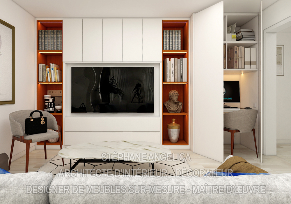 Meuble bureau télétravail sur mesure