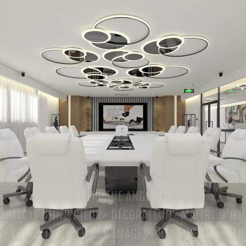 SALLE DE RÉUNION : AMÉNAGEMENT · DÉCORATION · MEUBLE SUR-MESURE