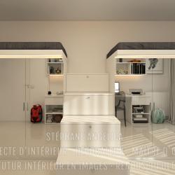 ARMOIRES · ESCALIER SUR-MESURE : APPARTEMENT VEFA EN RENDUS 3D ULTRA HD