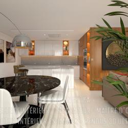 SALLE À MANGER : APPARTEMENT VEFA EN RENDUS 3D ULTRA HD
